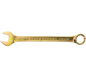 Ключ комбинированный, 22 мм, желтый цинк Сибртех