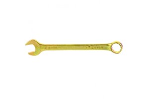 Ключ комбинированный, 24 мм, желтый цинк Сибртех