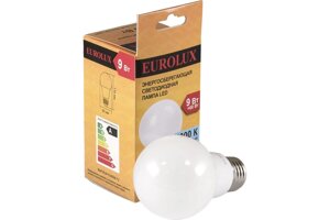 Лампа светодиодная eurolux LL-E-A60-9W-230-4K-E27