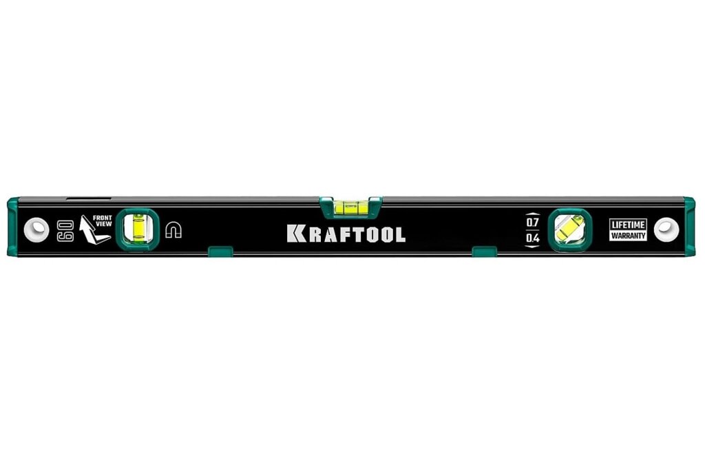 Магнитный уровень KRAFTOOL с зеркальным глазком, 600 мм 34785-60 от компании Qural-Saiman - фото 1