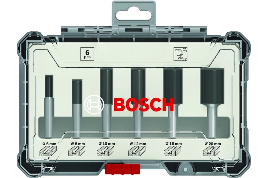 Набор пазовых фрез 6мм 6шт (50289373) BOSCH от компании Qural-Saiman - фото 1