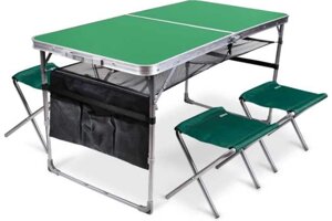 Набор стол+стулья (ССТ-К3/9 зеленый/изумруд)