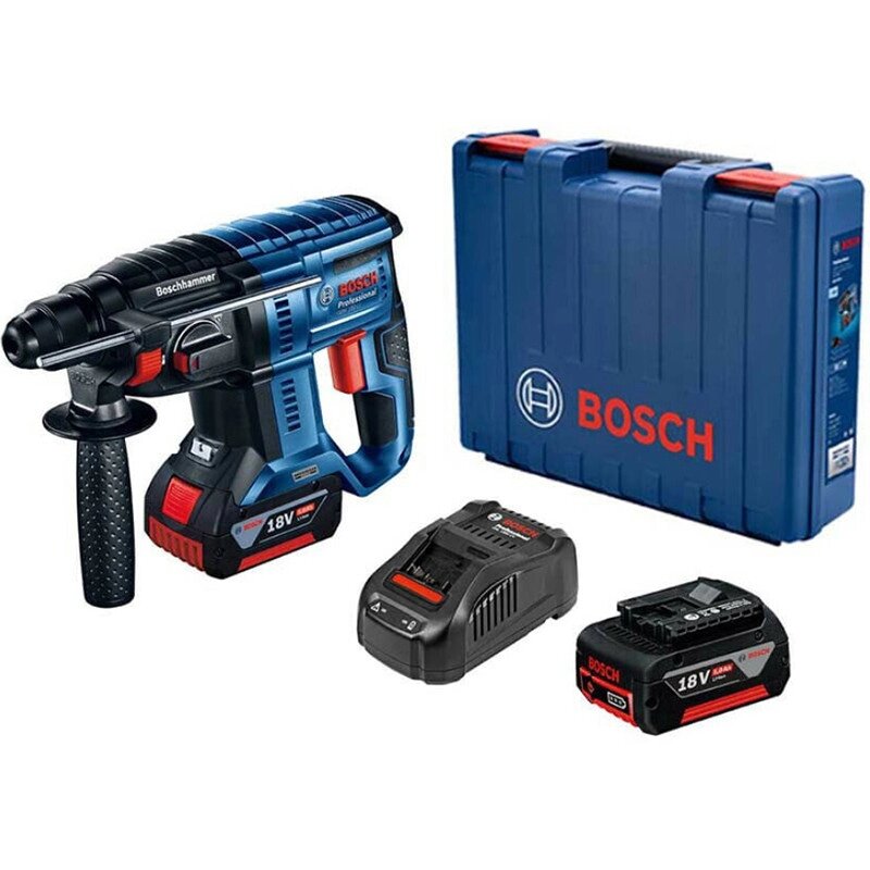 Перфоратор аккумуляторный Bosch GBH 180-LI (2x4,0 C)+11pcs SDS Plus-Set от компании Qural-Saiman - фото 1