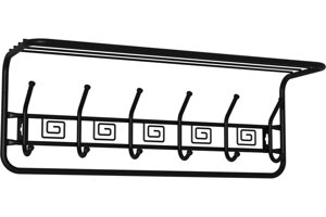 Вешалка с полкой Ажур 80 Черный ЗМИ