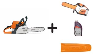 Бензопила STIHL (40 см)., MS 210 3/8 STIHL+масло+кожух+сумка