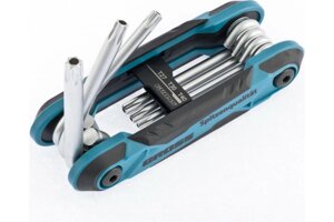 Набор ключей имбусовых Tamper-Torx, TT10-TT40, CrV, складные, 7 шт.// Gross