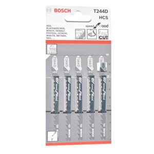 Пилка для лобзика по дереву (5 шт.) Bosch HCS T 244 D 2608630058