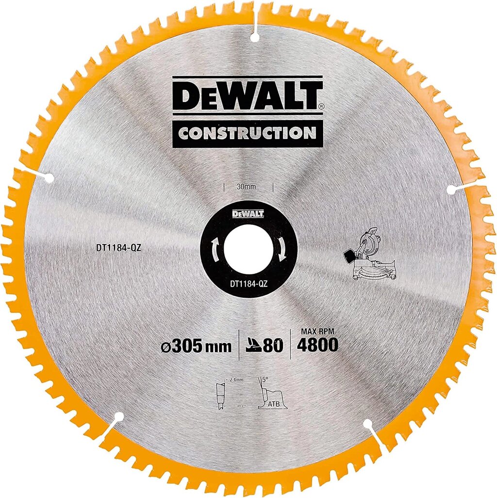 Пильный диск по дереву DeWalt DT1184 от компании Qural-Saiman - фото 1