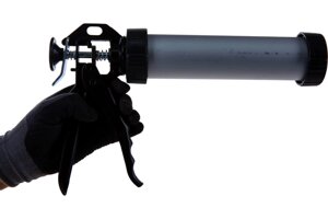 Пистолет для герметика SPARTA 400 мл, закрытый, алюминиевый корпус, круглый шток 6 мм 886475