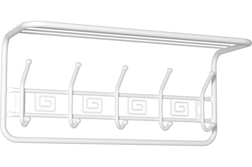 Вешалка с полкой ЗМИ ''Ажур 60'' Белый от компании Qural-Saiman - фото 1