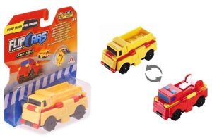 Flip Cars: Машинка-трансформер 2 в 1 Самосвал и Пожарная Машина