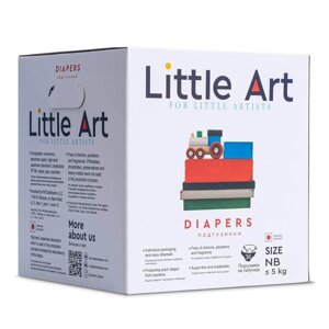 Little Art Детские подгузники для новорожденных до 5 кг, 36шт. в инд. упаковке