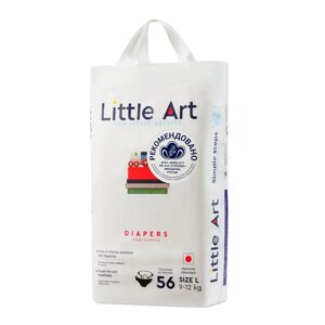 Little Art Детские подгузники размер L 9-12 кг, 56 шт