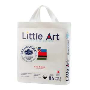 Little Art Детские подгузники размер S 4-6 кг, 84 шт