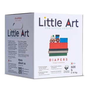 Little Art Детские подгузники размер S 4-8 кг 36шт. в инд. упаковке
