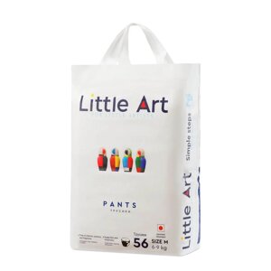 Little Art Детские трусики-подгузники размер M 6-9 кг, 56 шт.