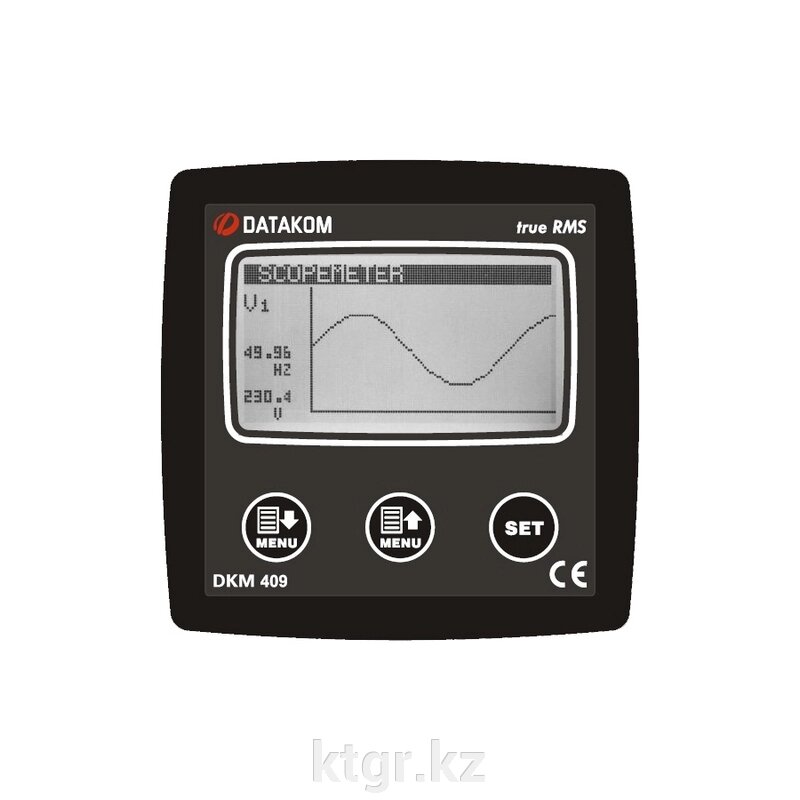 Анализатор электросети Datakom DKM-409, 96x96 мм, RS-485, дополнит. вход/выход от компании КазТехнолоджиГрупп - фото 1