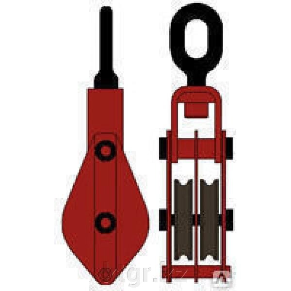 Блок шкивовый двухрольный с проушиной 10 т от компании КазТехнолоджиГрупп - фото 1