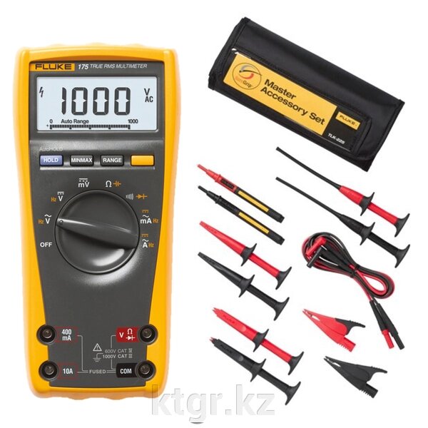 Комплект Fluke 175 EGFID + TLK-225-1 -  мультиметр Fluke 175 и набор измерительных проводов TLK-225-1 от компании КазТехнолоджиГрупп - фото 1