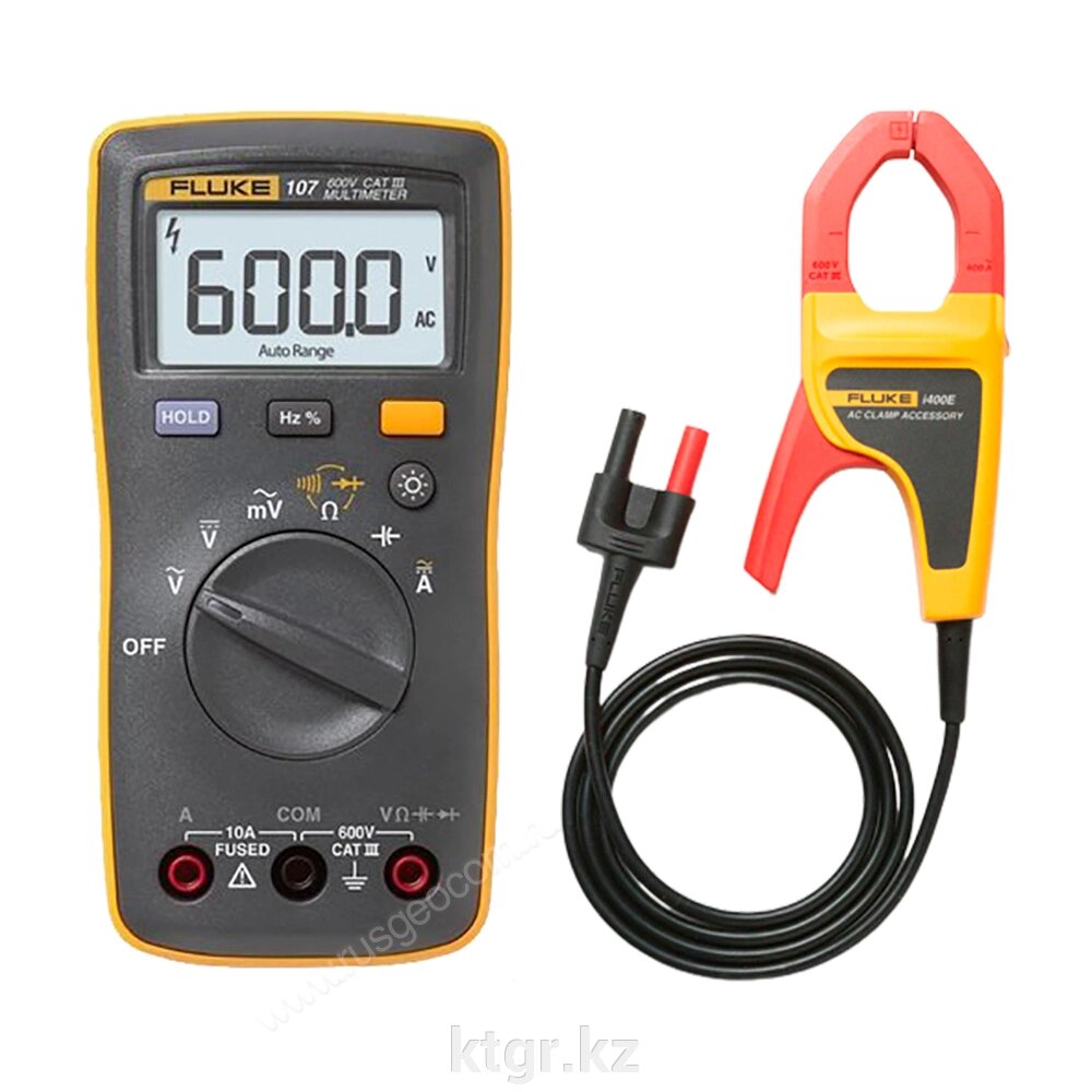 Комплект - мультиметр Fluke 107 с токовыми клещами Fluke I400E ERTA от компании КазТехнолоджиГрупп - фото 1