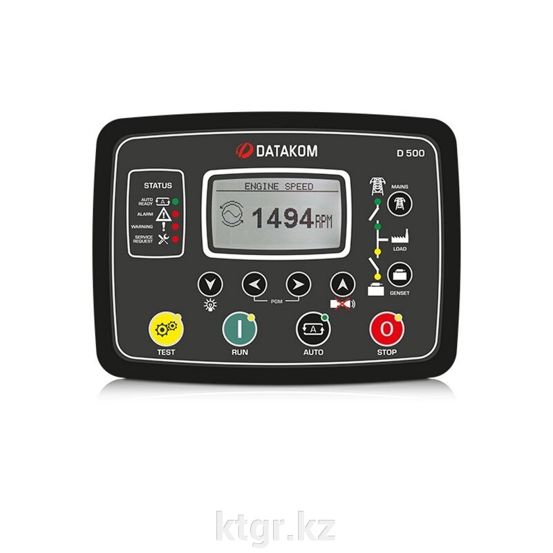 Контроллер для генератора Datakom D-500 GSM (RS485, Ethernet, GSM, подогрев дисплея) от компании КазТехнолоджиГрупп - фото 1