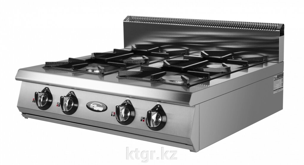 Плита 4-х горелочная газовая Ф4ПГ/800 (настольная) Grill Master от компании КазТехнолоджиГрупп - фото 1