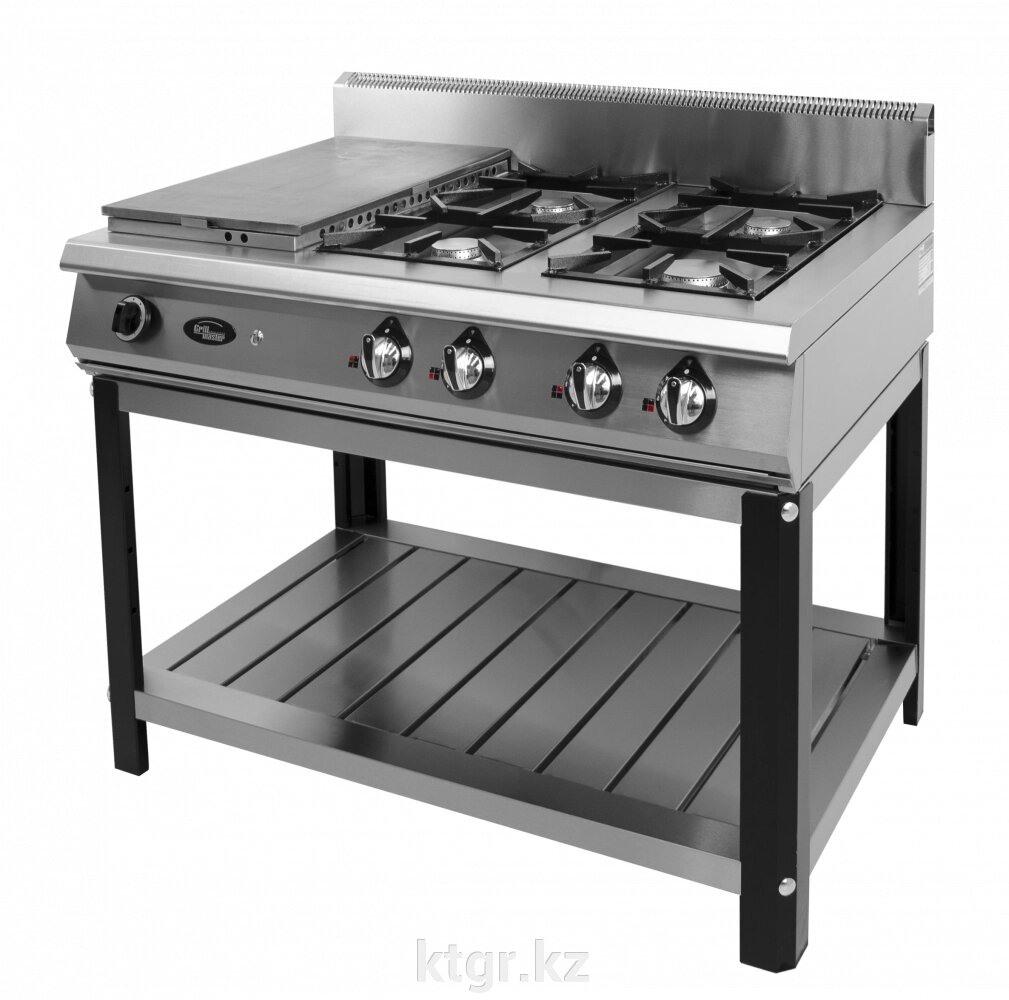 Плита газовая Ф6ЖТЛСПГ (п) (1+4) (на подставке) Grill Master от компании КазТехнолоджиГрупп - фото 1