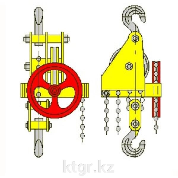 Таль ручная червячная стационарная ТРЧ 3,2 т 3 м от компании КазТехнолоджиГрупп - фото 1