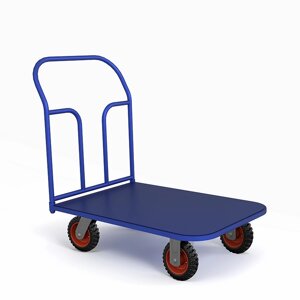 Тележка платформенная ТП 6 (г/п 550 кг, 1200x800 мм, колеса литая протекторная резина 200 мм)