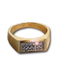 Перстень Markoni ручной работы из желтого золота