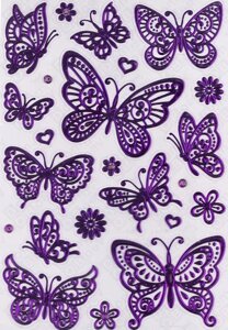 CLA6303 Сиреневые бабочки. Стикер