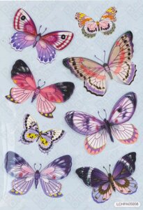 LCHPA05008 Бабочки розовые мини. Стикер