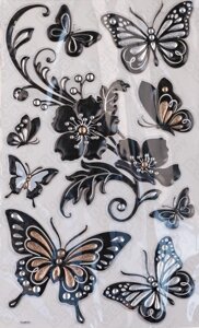 PLA0911 Бабочки с цветами