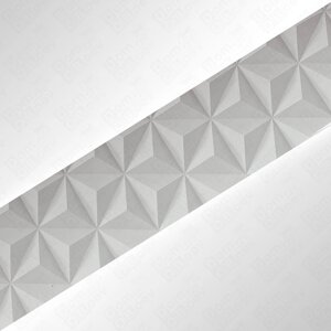 Планка геометрия 3D 85мм белый - 1м (25м)