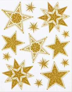 WDX1837A Золотые звезды №1. Стикер
