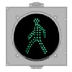 Модуль секции пешеходного светофора СПЗ-200 (зеленая анимация)