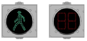 Модуль секции пешеходного светофора СПЗ-В-300 (с отсчетоми запрещающего сигнала без анимации)
