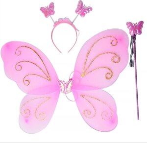 Крылья бабочки розовые 064793-5j 3 шт