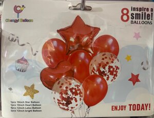 Набор воздушных шаров Chengyi Balloon однотонный 8 шт