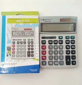 Калькулятор настольный SILWERHOF SDH-6-153, 16-разрядный