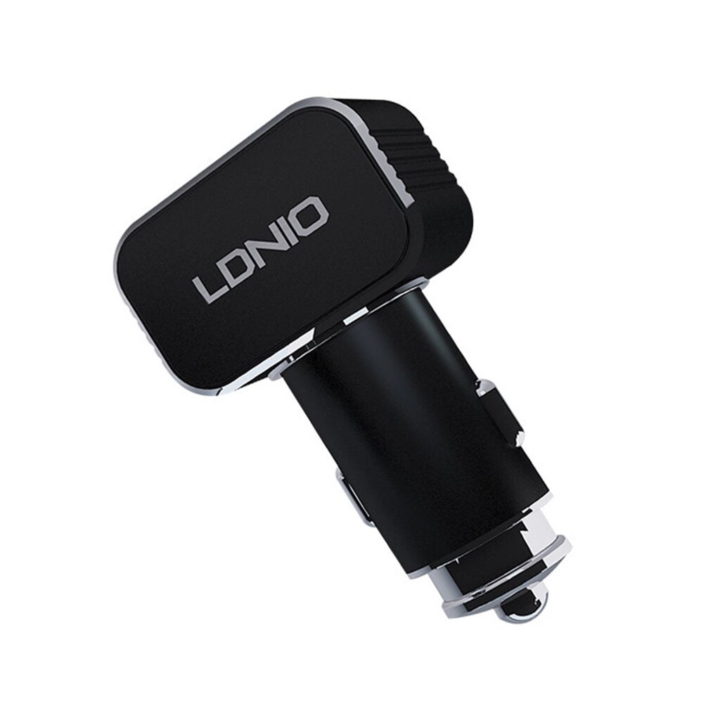 Автомобильное зарядное устройство LDNIO C306 2*USB-A 18W 5V-3.6A Auto Lightning Чёрный от компании Trento - фото 1