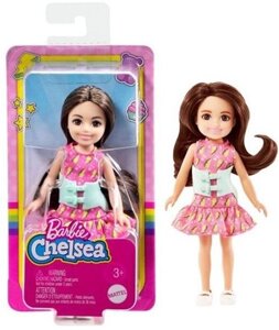 Barbie кукла челси в клетчатом платье