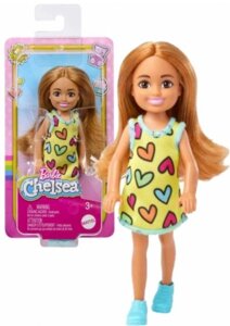 Barbie кукла челси в платье с принтом сердца