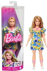 Barbie модница с синдромом дауна в цветочном платье