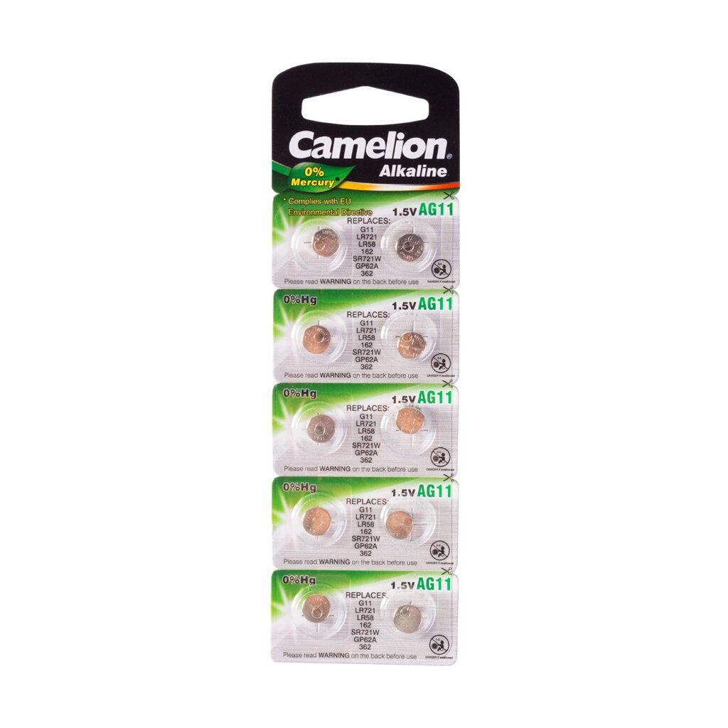 Батарейка CAMELION Alkaline AG11-BP10(0%Hg) 10 шт. в блистере от компании Trento - фото 1