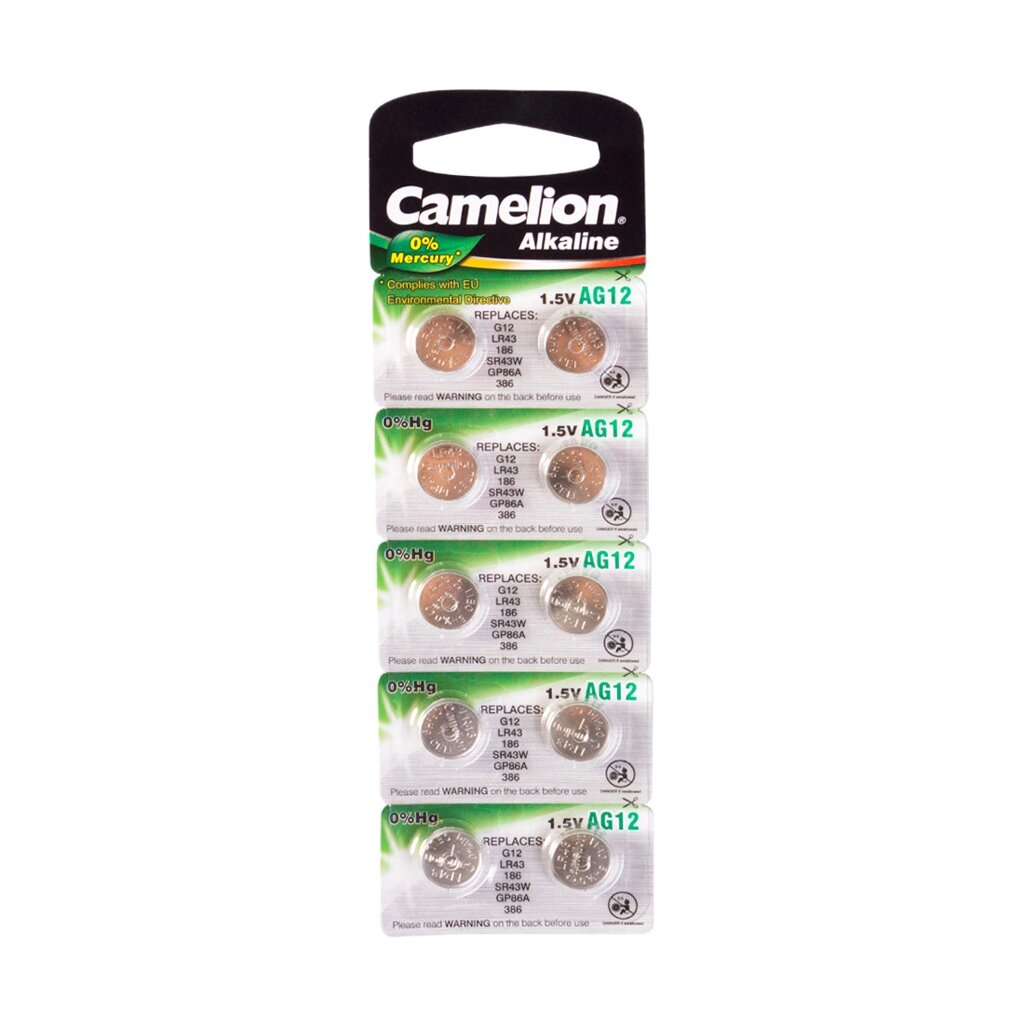 Батарейка CAMELION Alkaline AG12-BP10(0%Hg) 10 шт. в блистере от компании Trento - фото 1