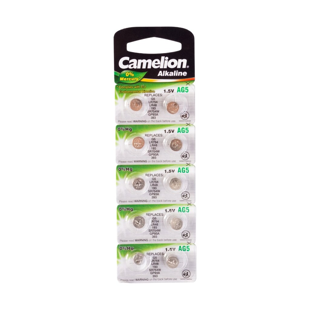 Батарейка CAMELION Alkaline AG5-BP10(0%Hg) 10 шт. в блистере от компании Trento - фото 1