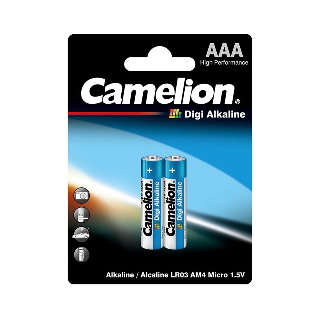 Батарейка CAMELION Digi Alkaline LR03-BP2DG 2 шт. в блистере от компании Trento - фото 1