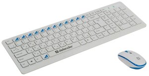 Беспроводной Комплект, Клавиатура + Мышь, Defender Skyline 895 Nano (Белый), USB 2.4ГГц