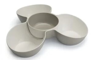 Блюдо для снека Joseph Joseph Triple Dish белое/серое 70072, шт